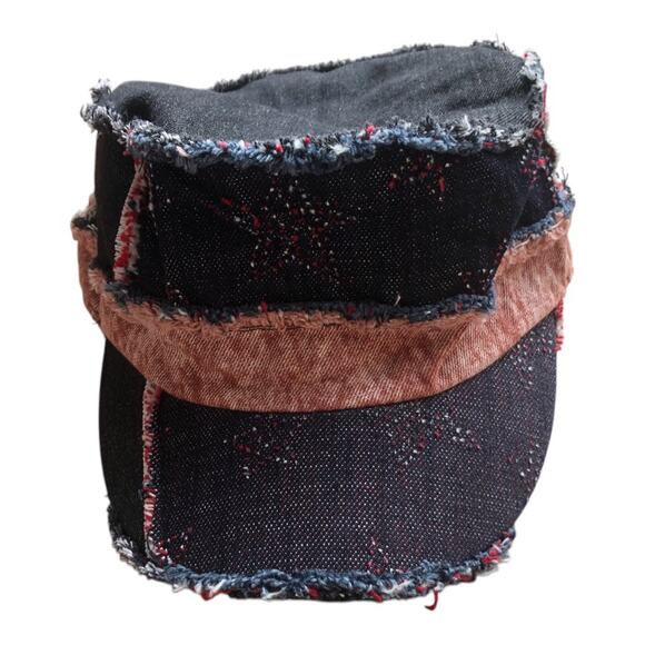 Urban Outfitters NWOT Timeless Modern Denim Patchwork Raw Edge Detail Cabbie Hat - Picture 11 of 15